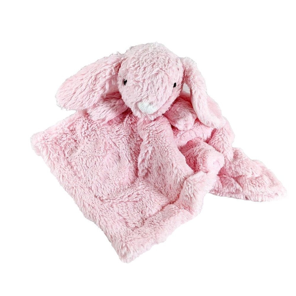 Manhattan Kids Pink Bunny Lovey  Security Blanket 13" Fluffy Plush